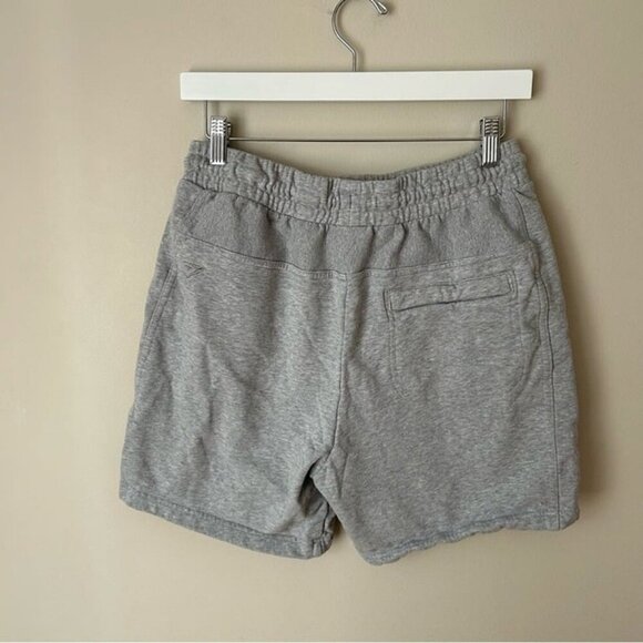 Gymshark Cotton Pocket Elastic Waist Workout Light Grey Shorts Men’s Medium - Picture 5 of 8